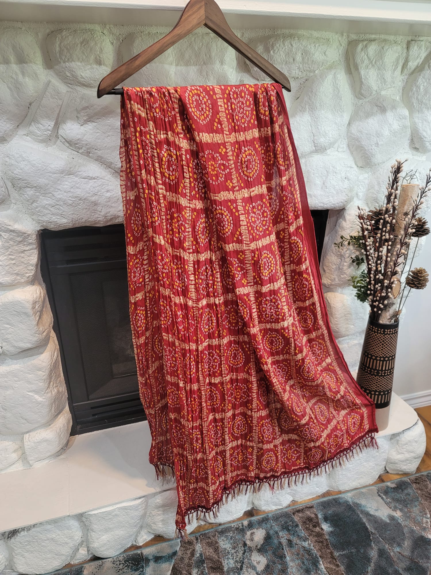 Traditional Bandini Dupatta - Chinon