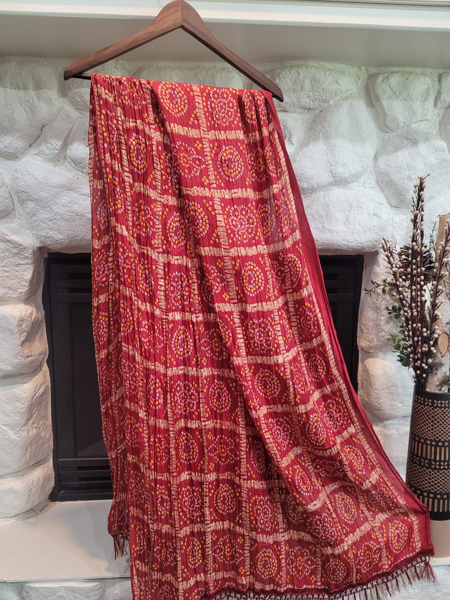Traditional Bandini Dupatta - Chinon