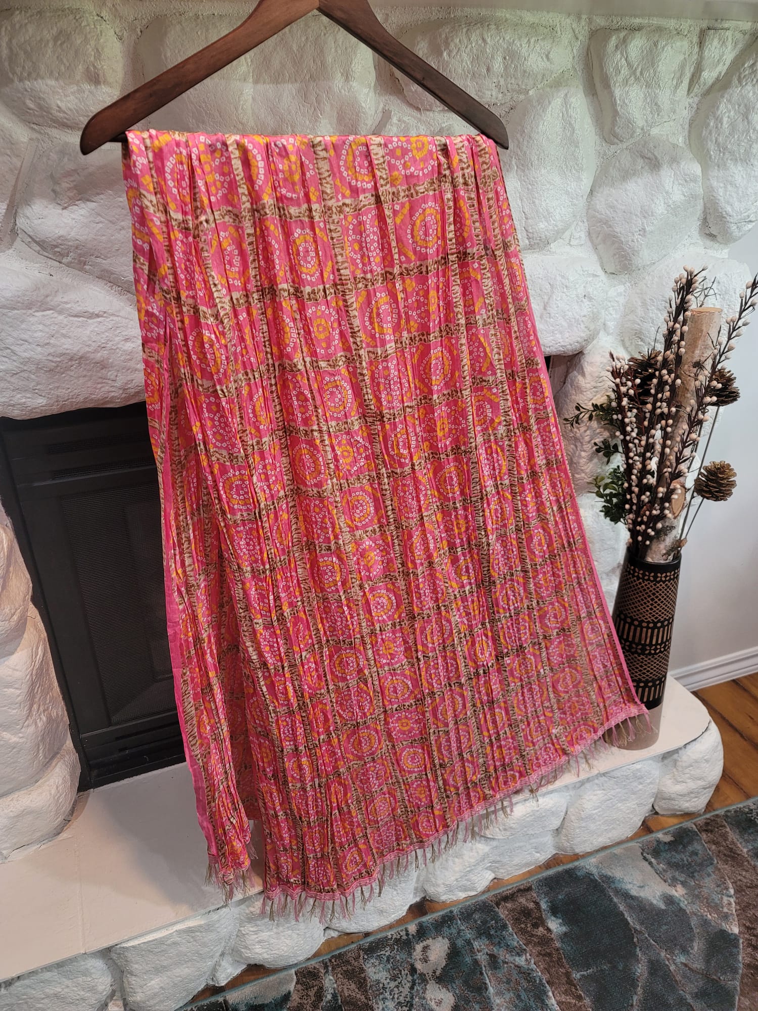 Traditional Bandini Dupatta - Chinon