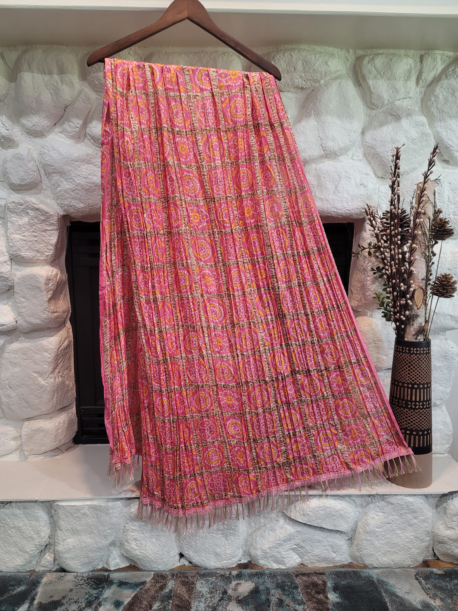 Traditional Bandini Dupatta - Chinon
