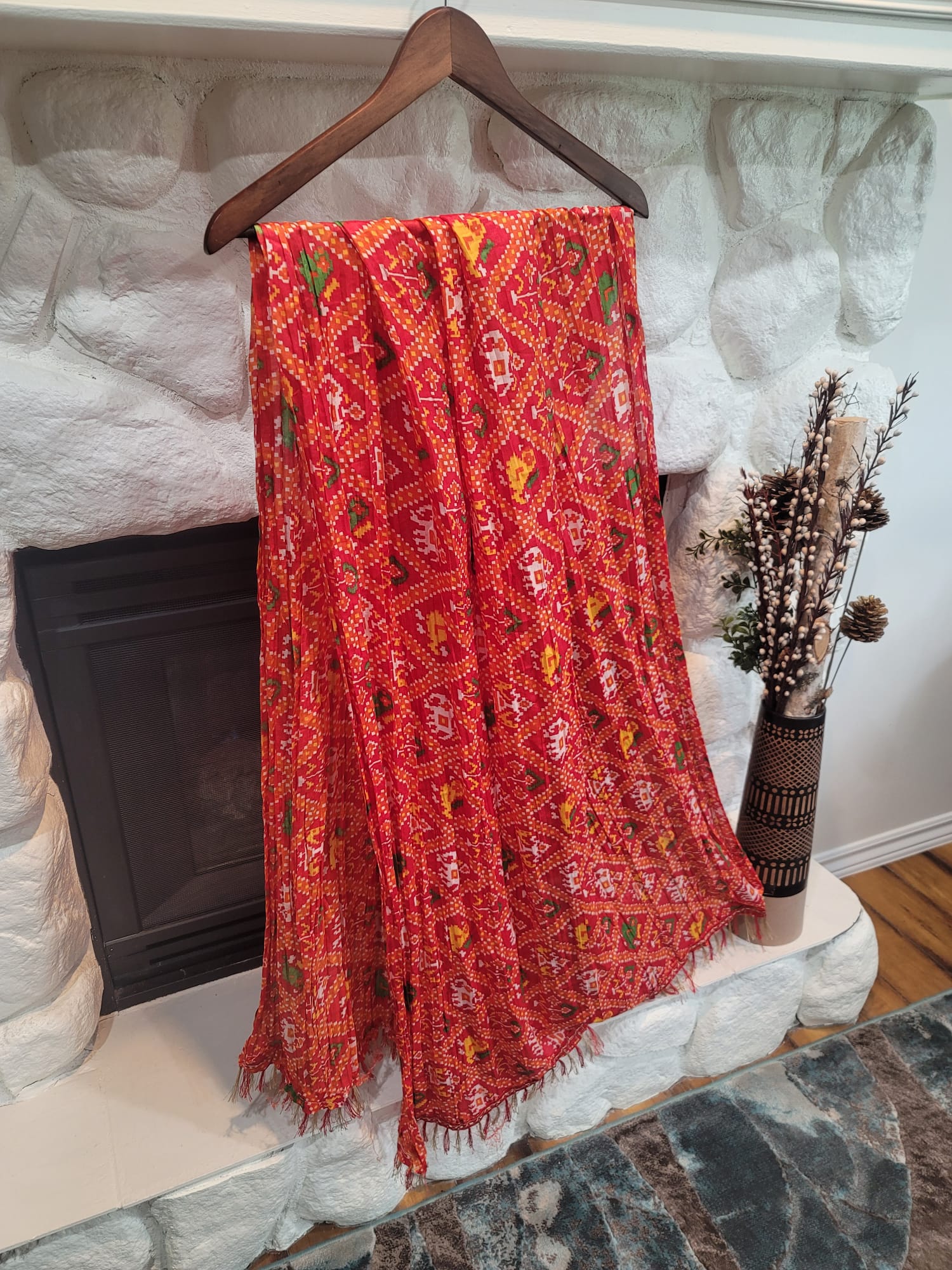 Traditional Bandini Dupatta - Chinon