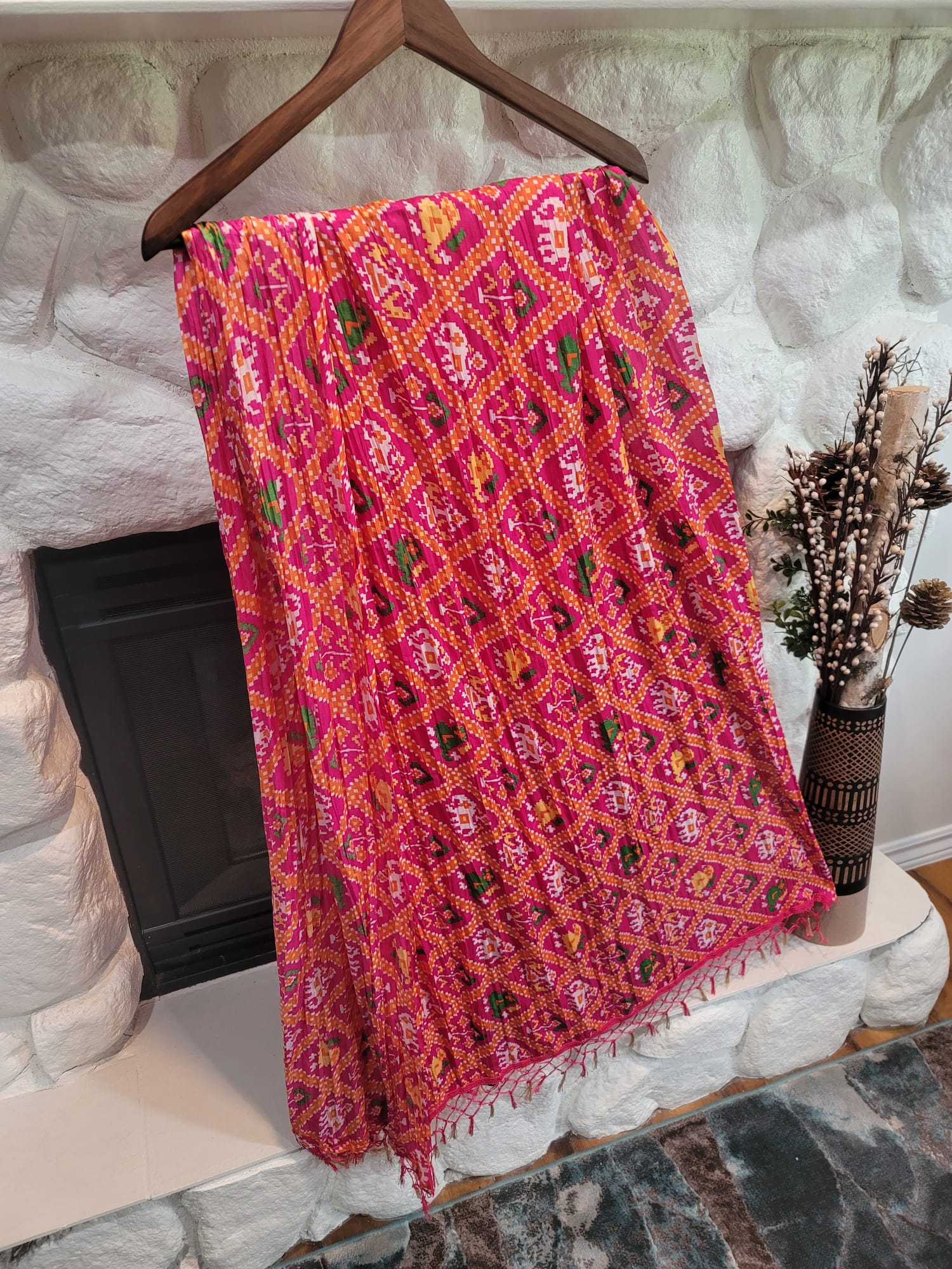 Traditional Bandini Dupatta - Chinon