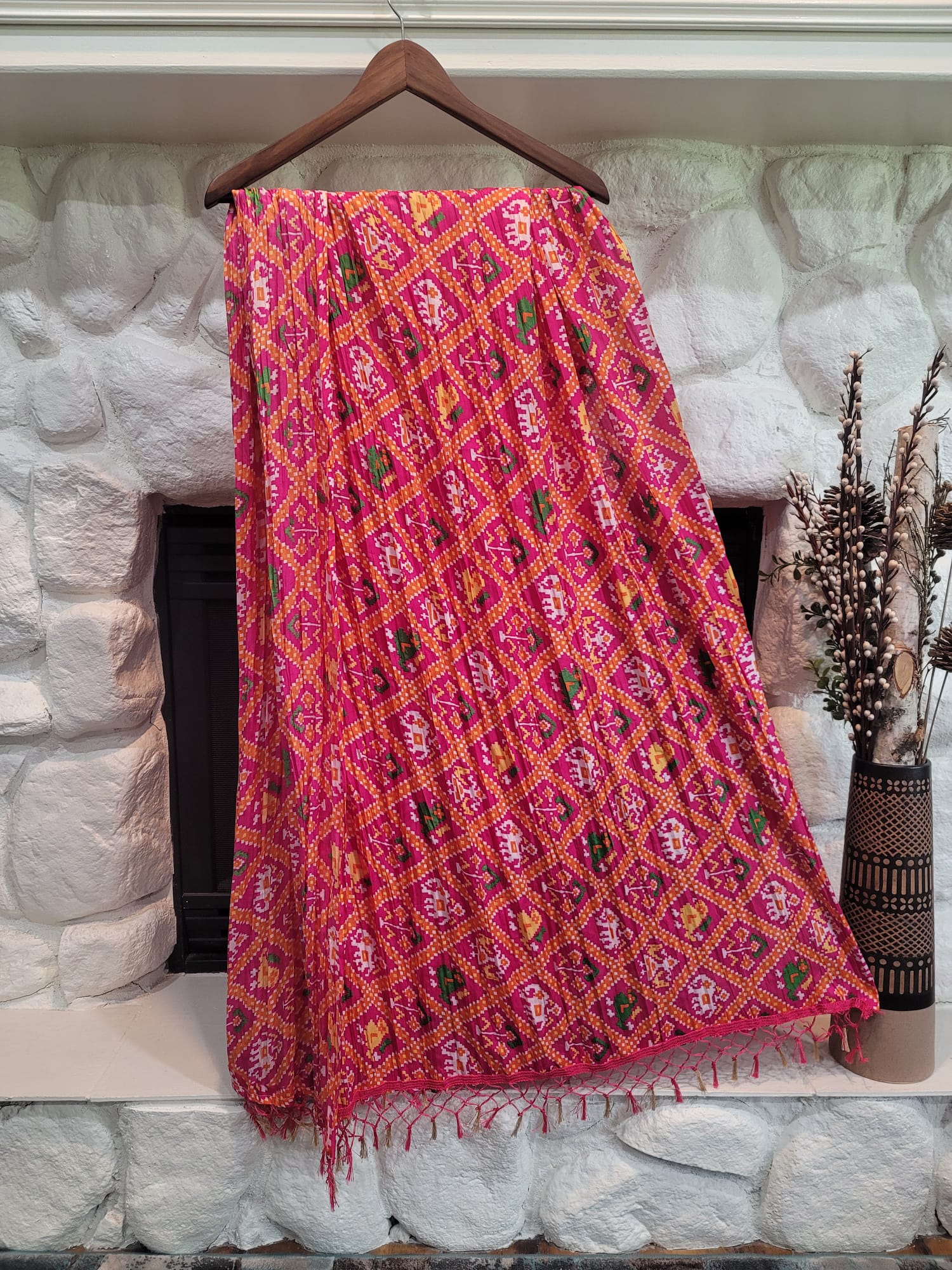 Traditional Bandini Dupatta - Chinon