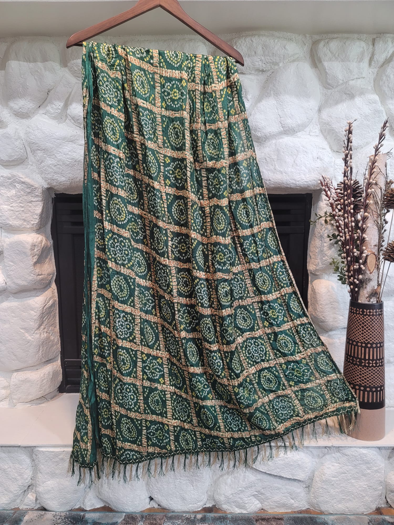 Traditional Bandini Dupatta - Chinon