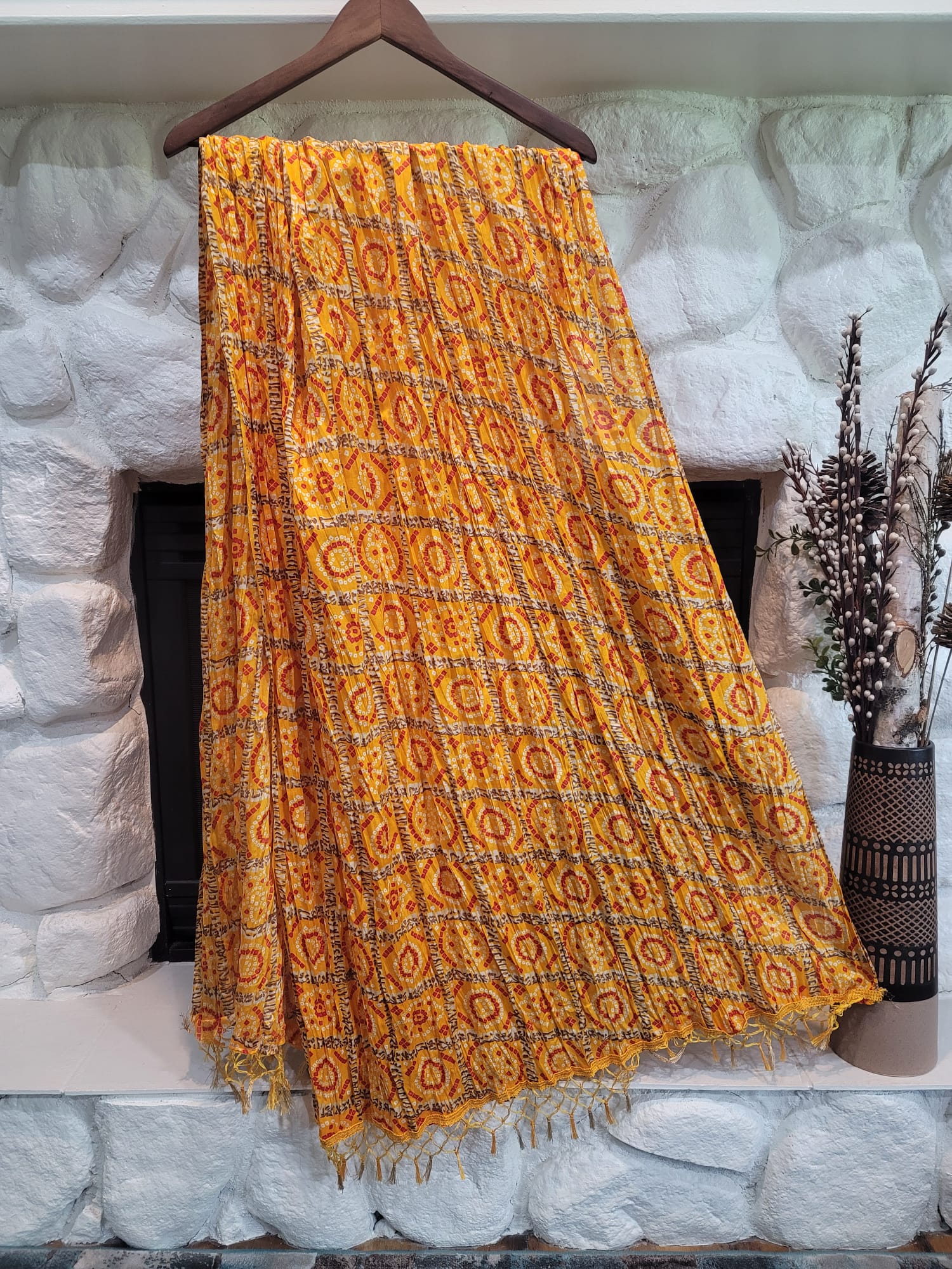Traditional Bandini Dupatta - Chinon