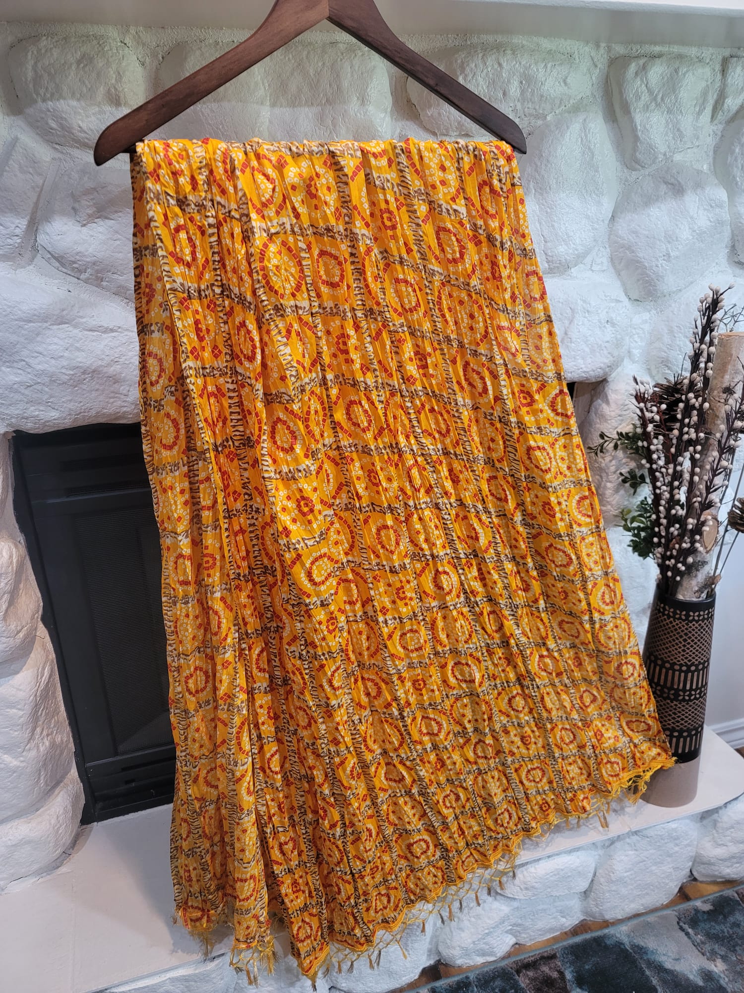 Traditional Bandini Dupatta - Chinon