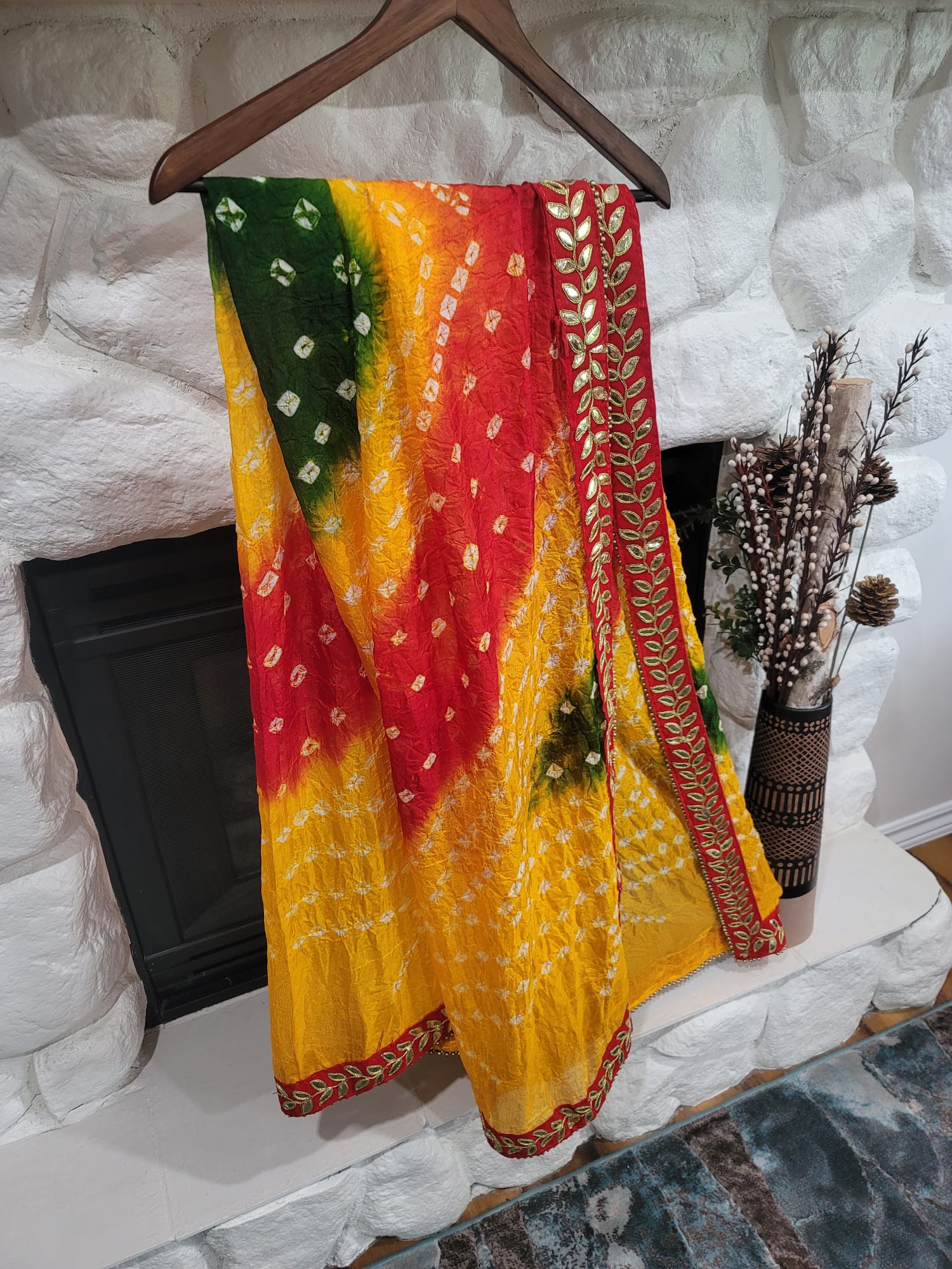Traditional Bandini Dupatta - Chinon