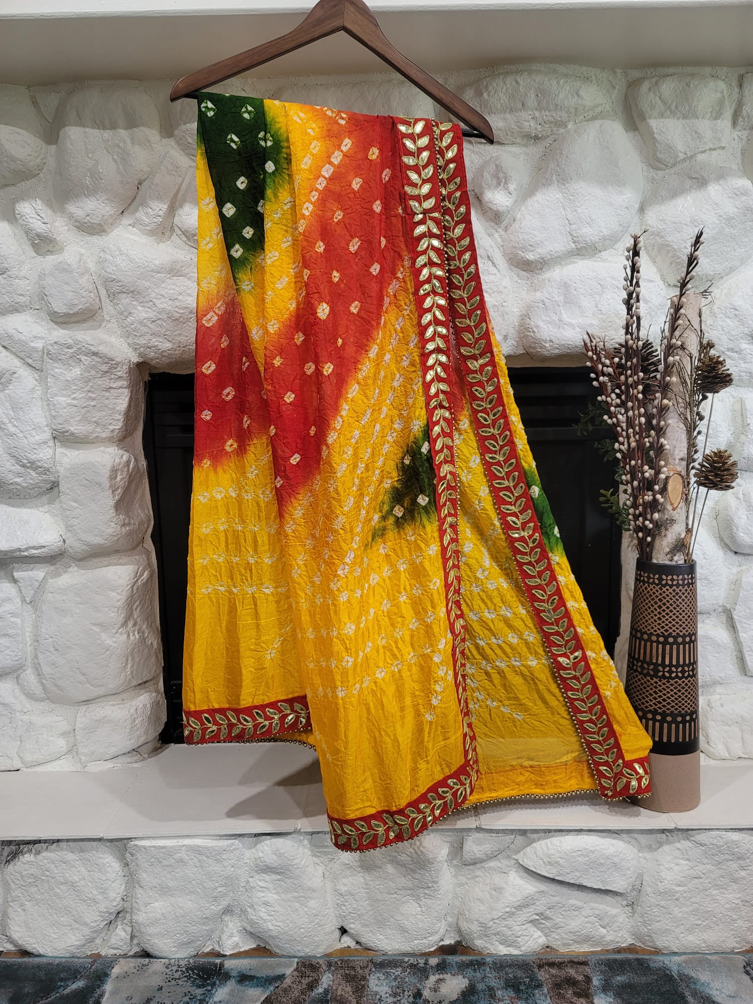 Traditional Bandini Dupatta - Chinon