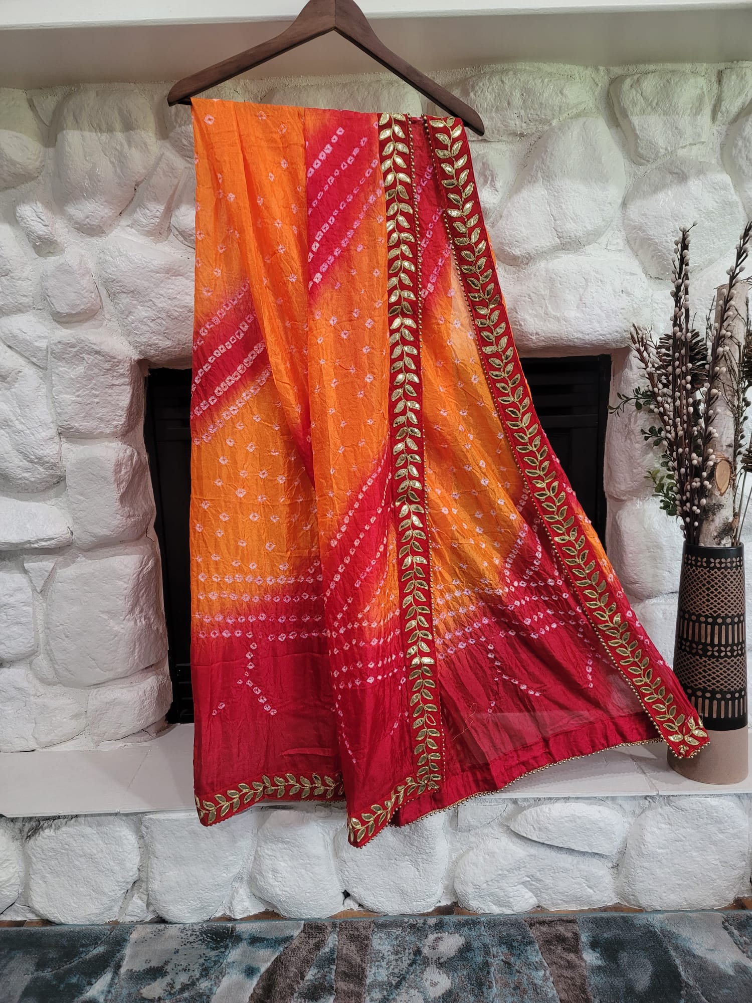 Traditional Bandini Dupatta - Chinon