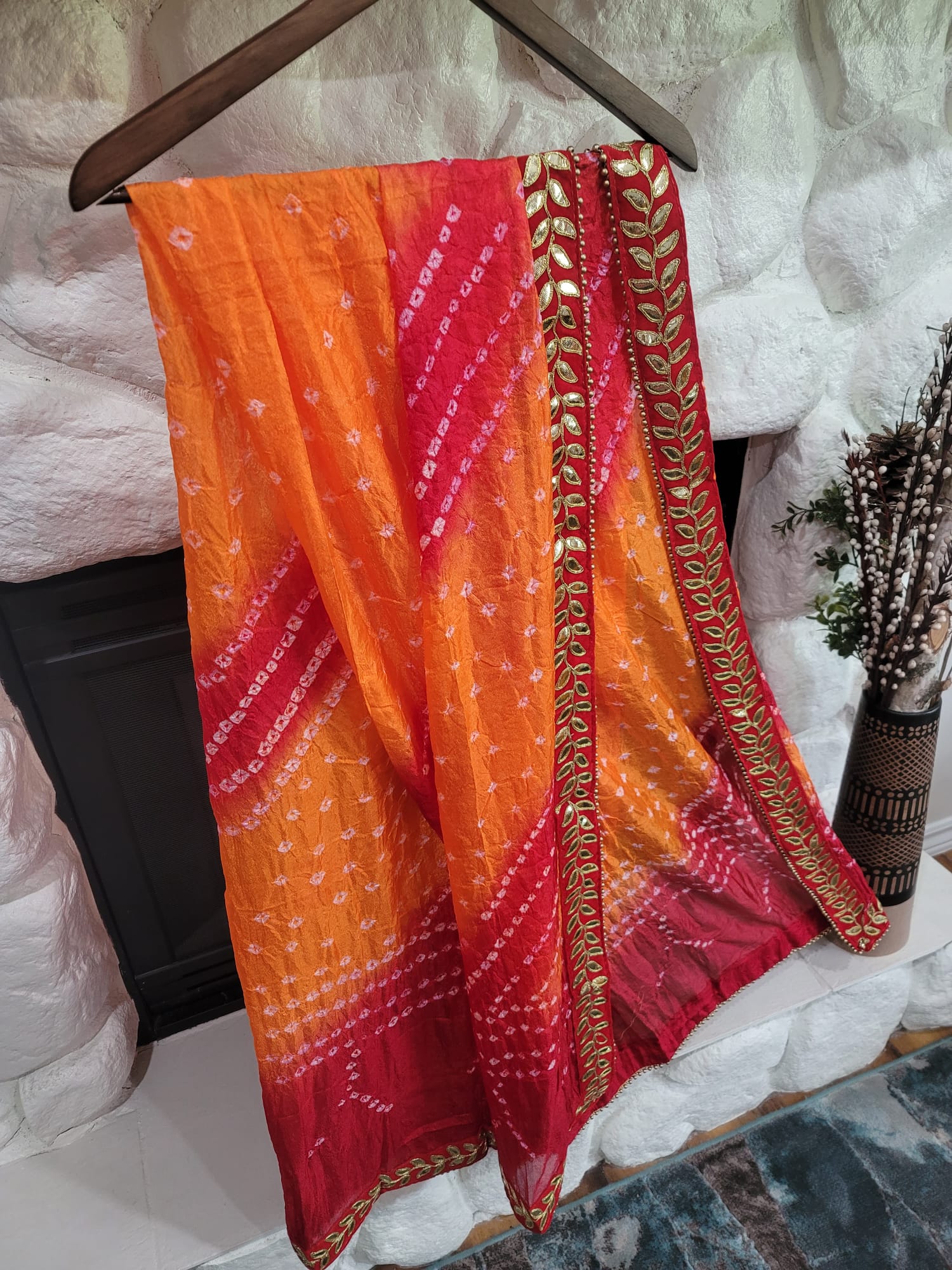 Traditional Bandini Dupatta - Chinon