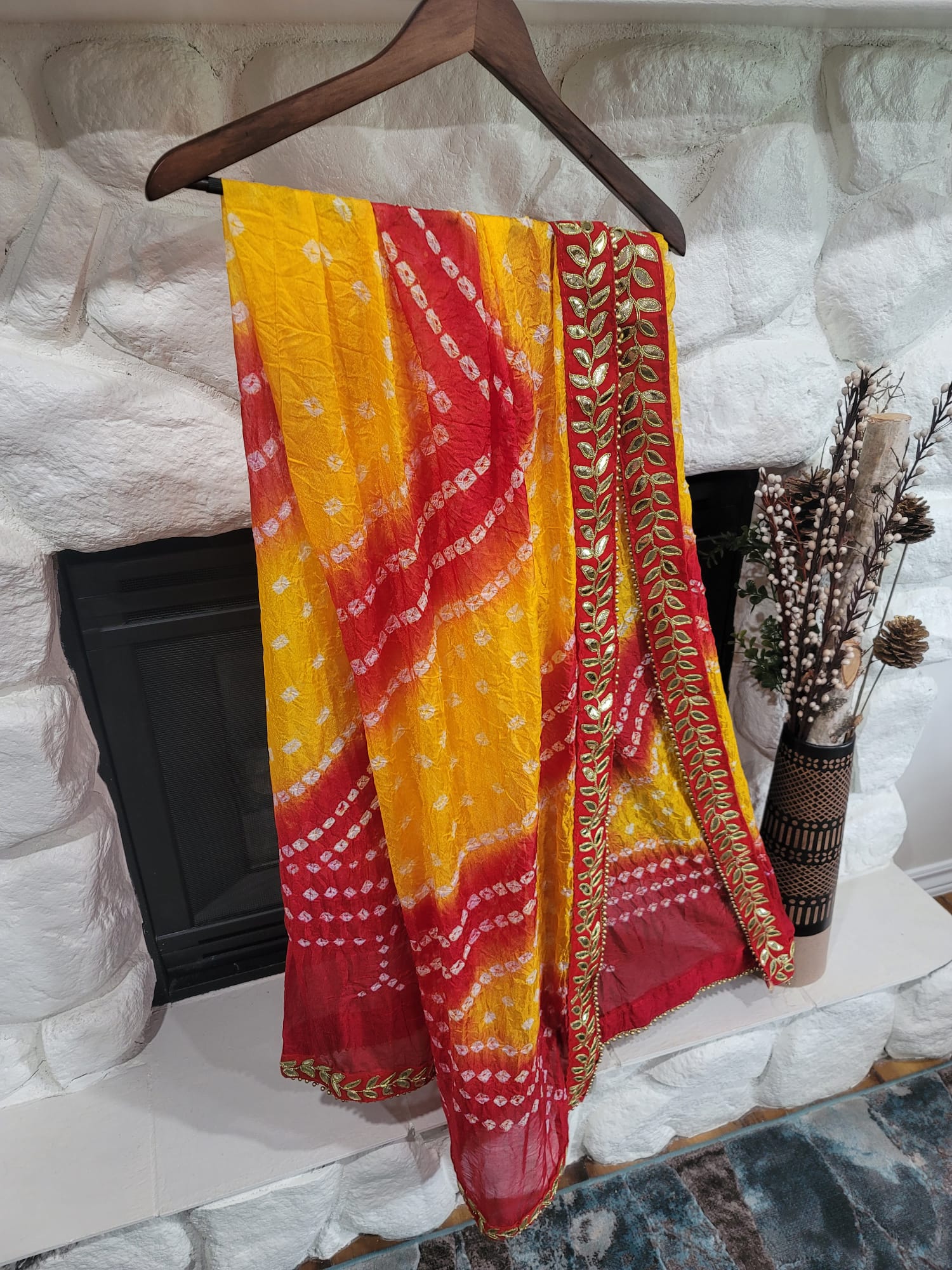 Traditional Bandini Dupatta - Chinon