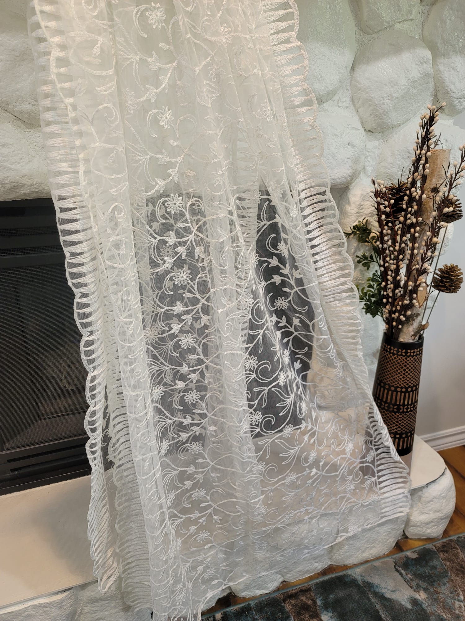Traditional Net Dupatta - Net Lace