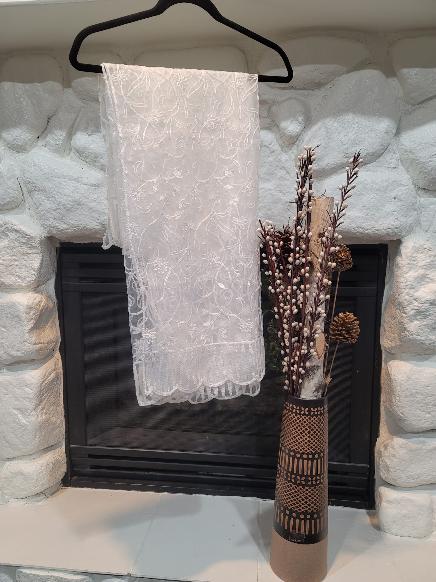 Traditional Net Dupatta - Net Lace