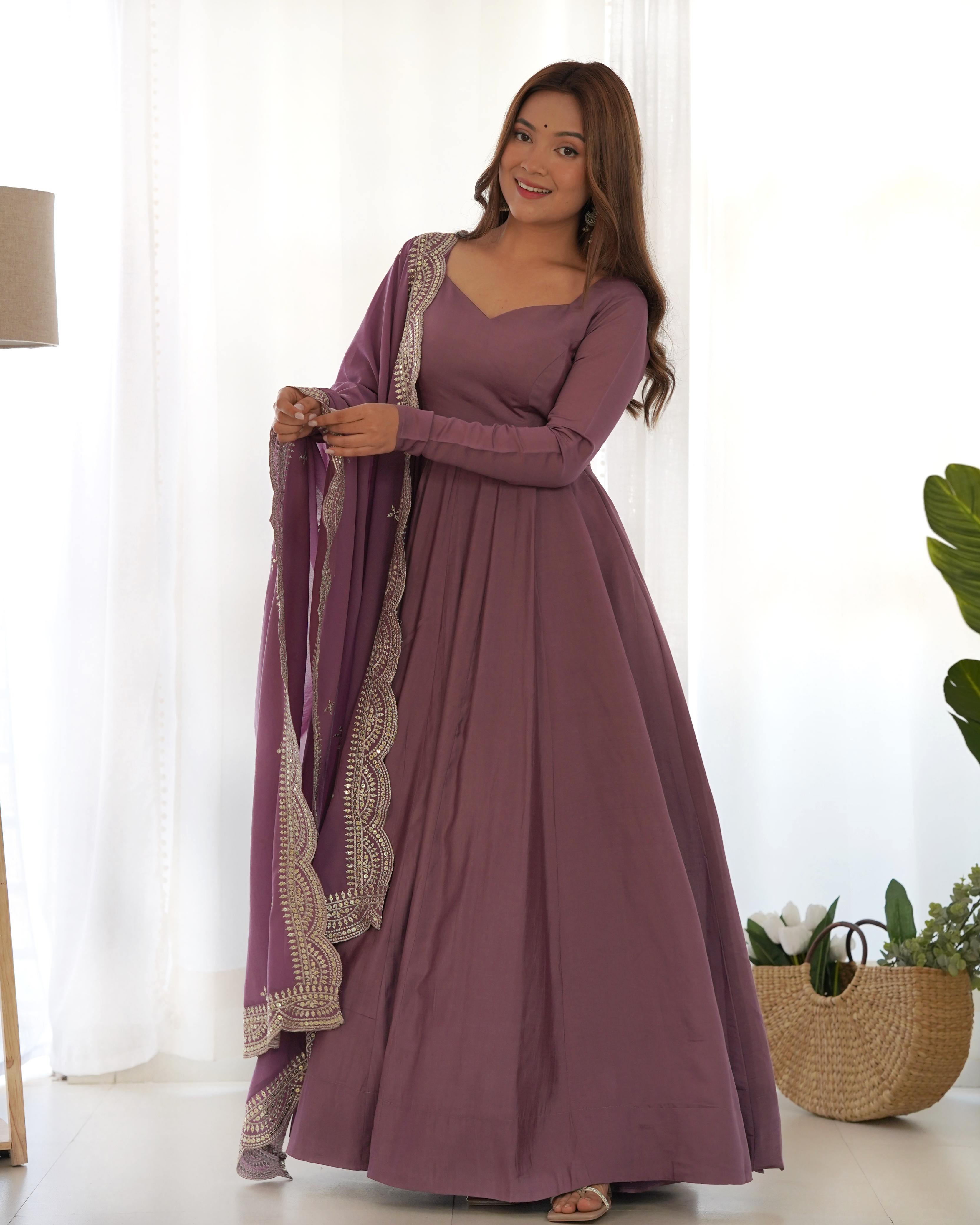 Fully Stitched Anarkali - Chanderi