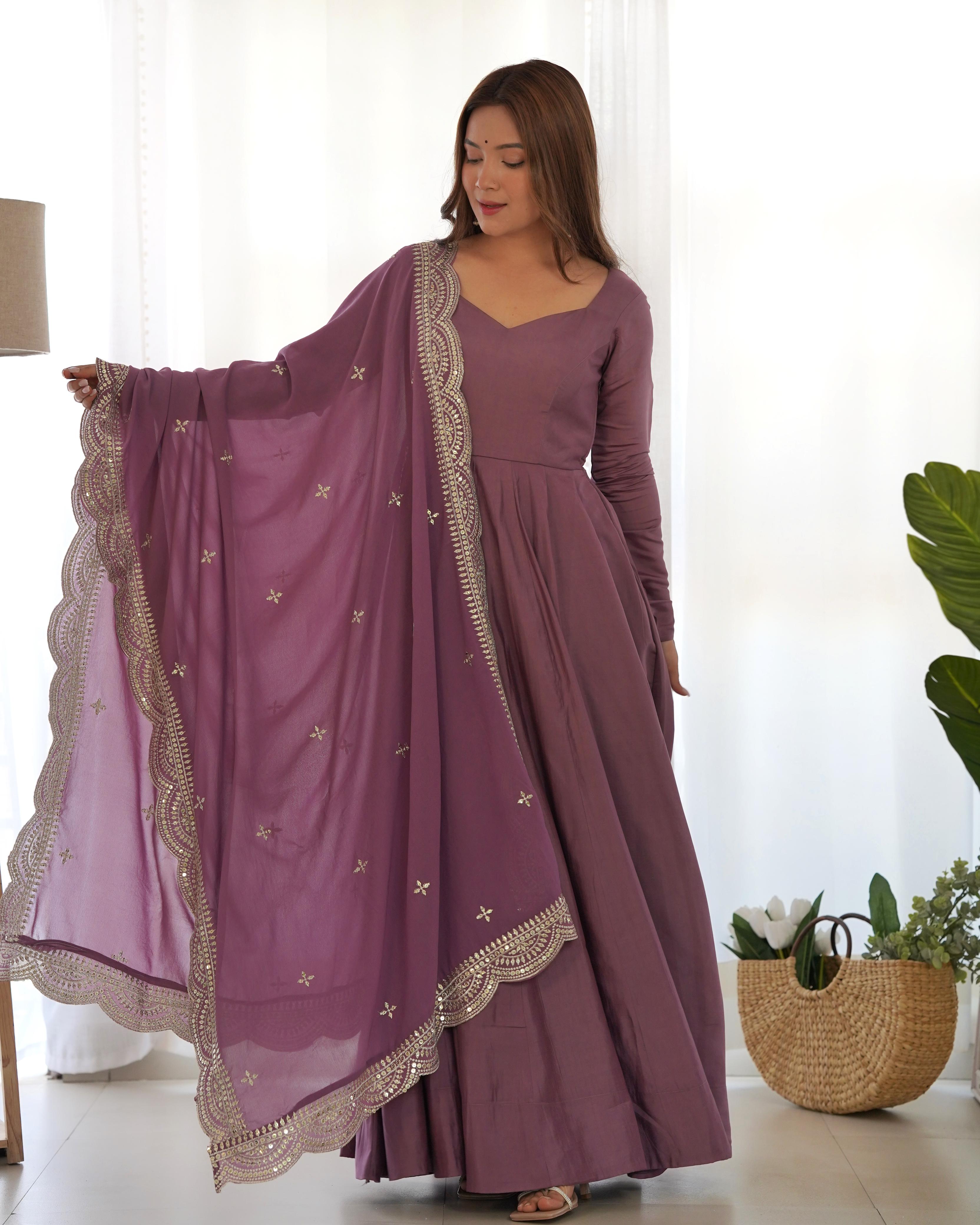 Fully Stitched Anarkali - Chanderi