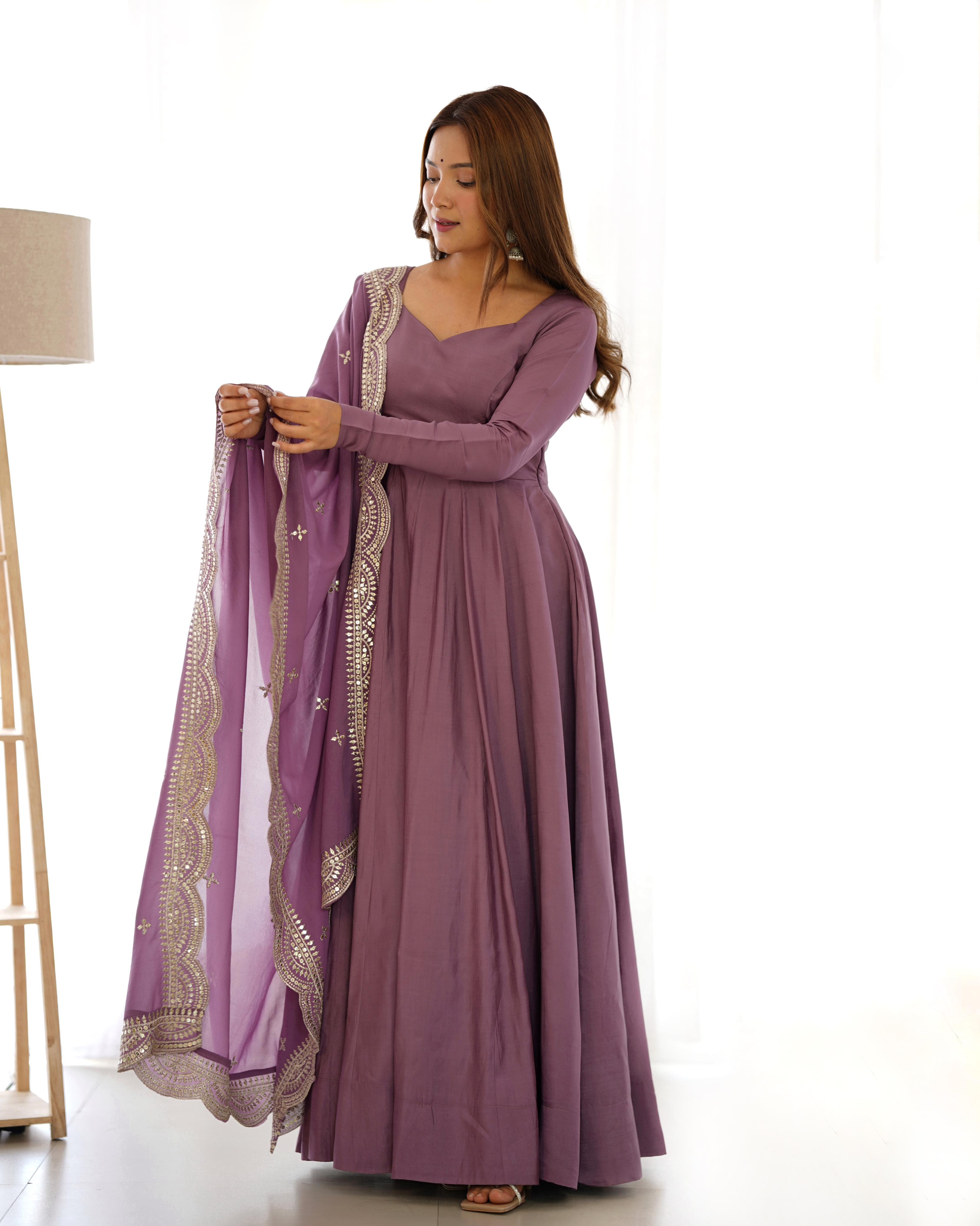 Fully Stitched Anarkali - Chanderi