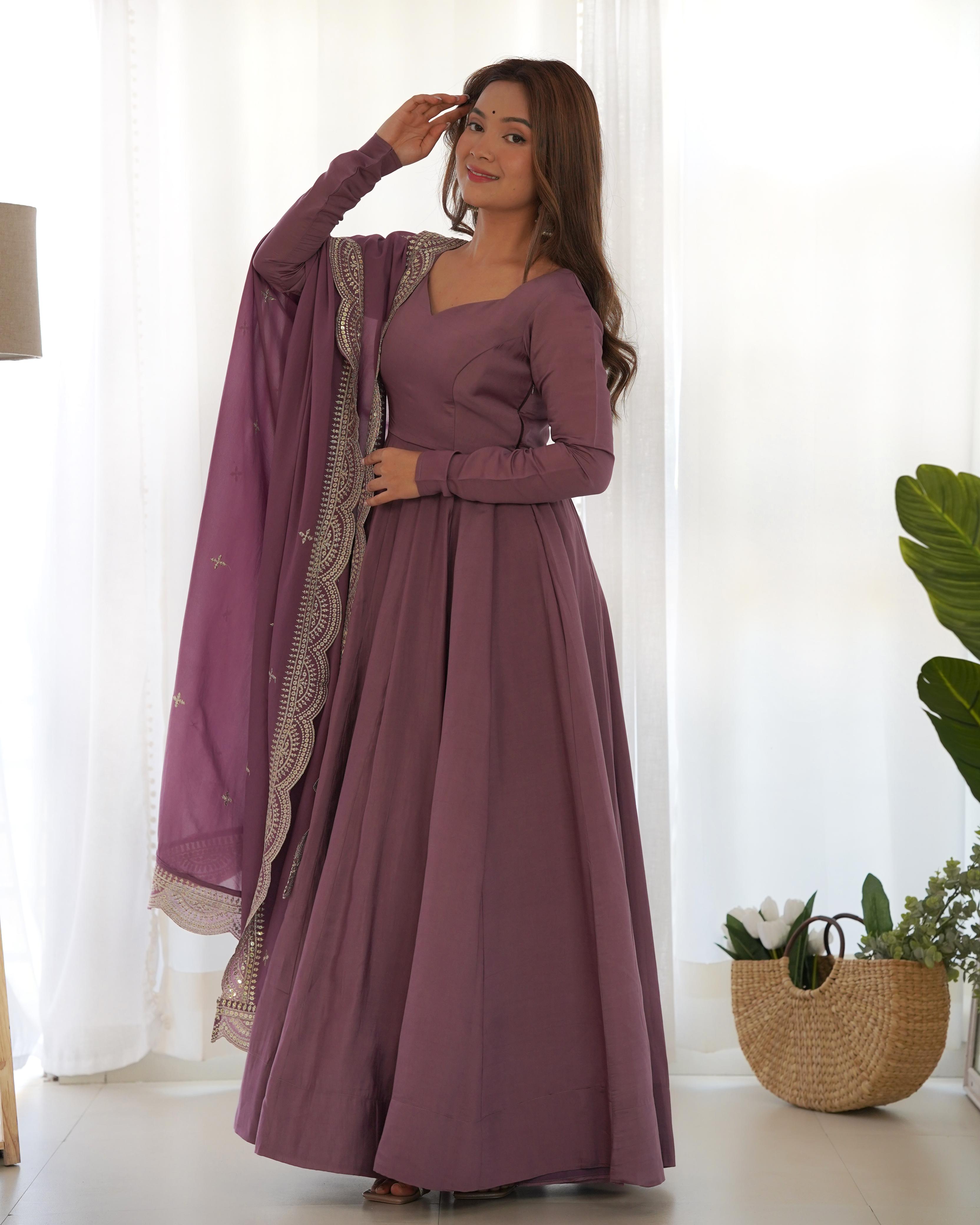 Fully Stitched Anarkali - Chanderi