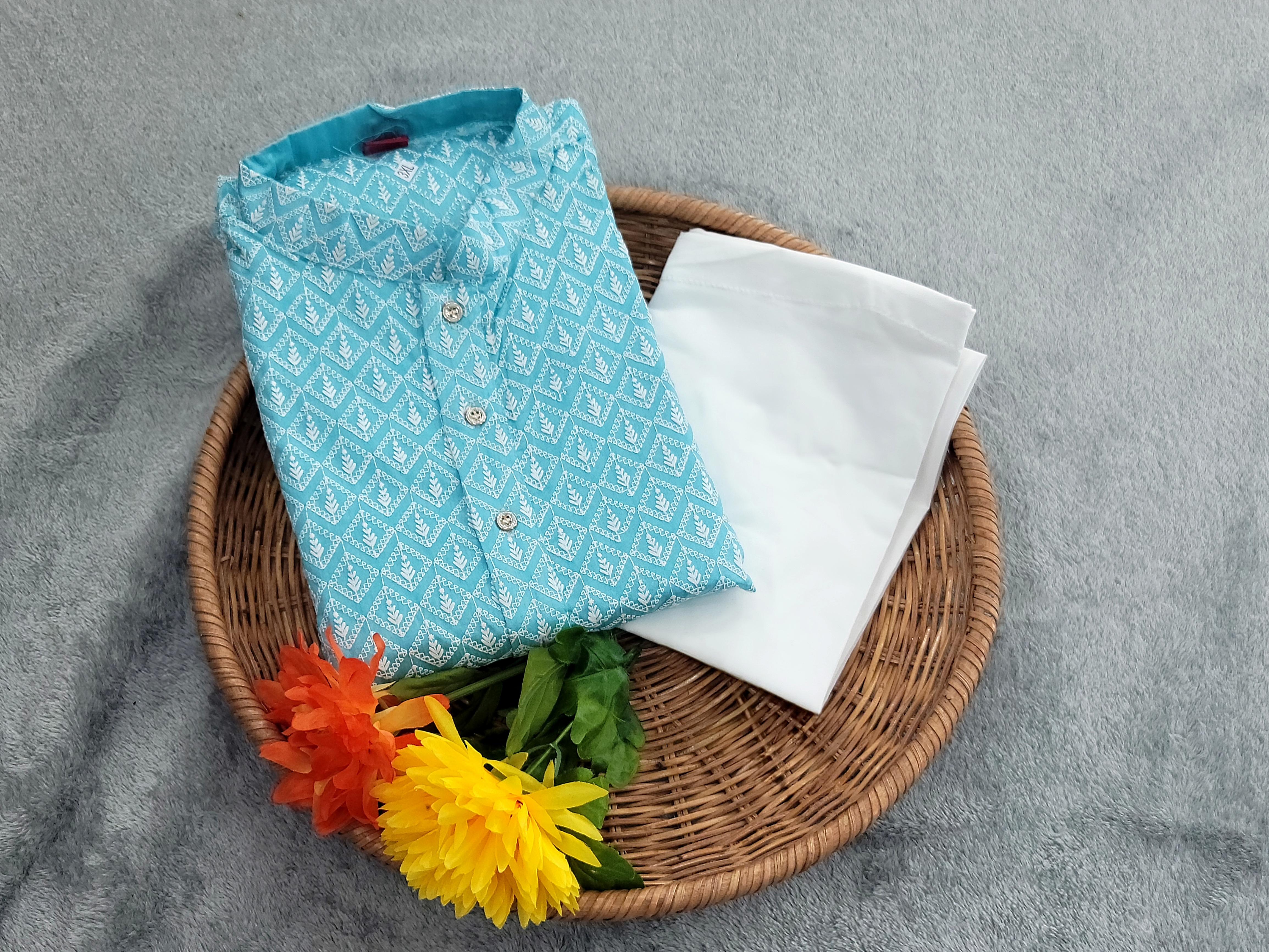  Lucknowi Kurta - Thai Silk - XXXL