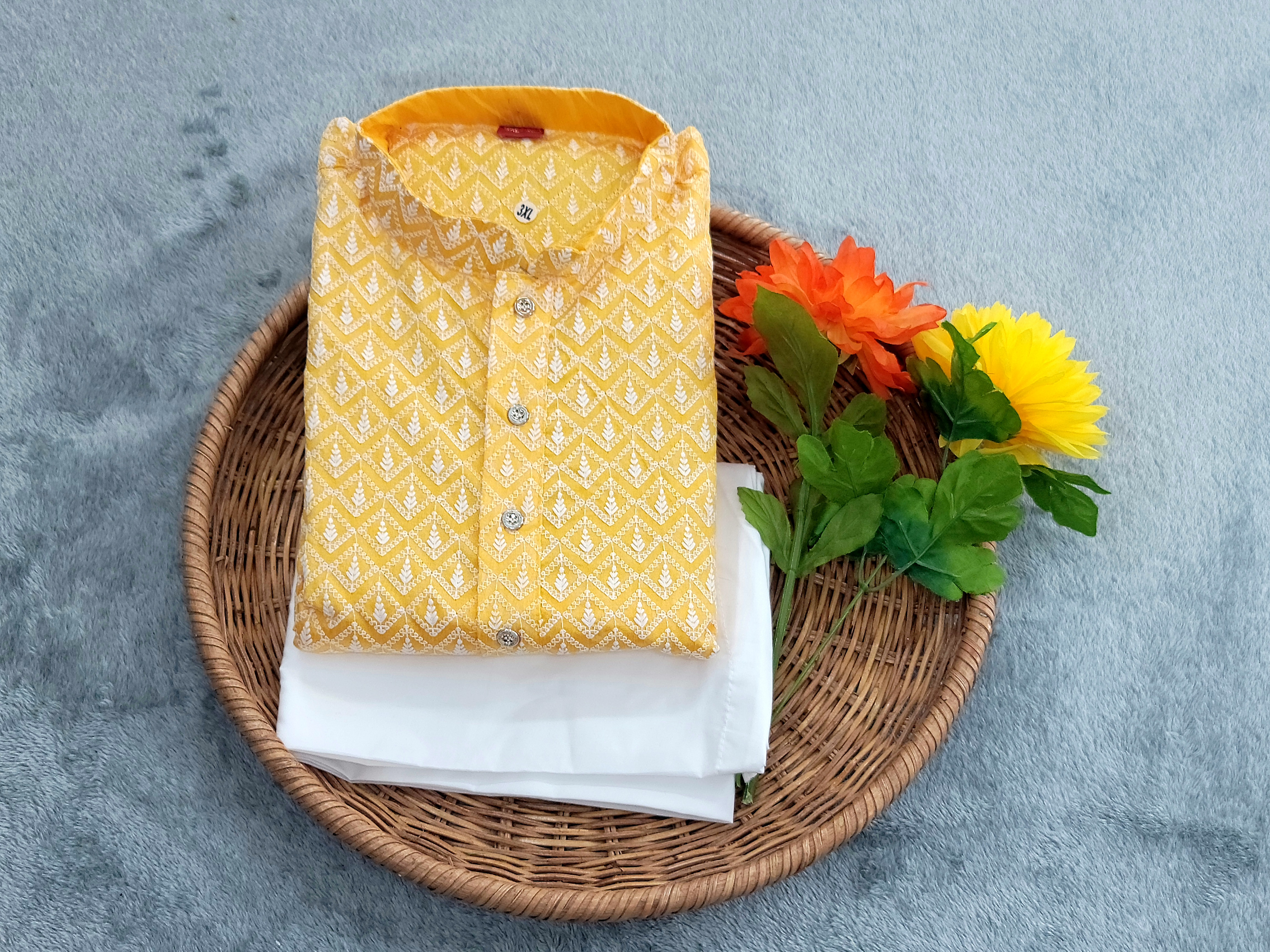  Lucknowi Kurta - Thai Silk - XXXL