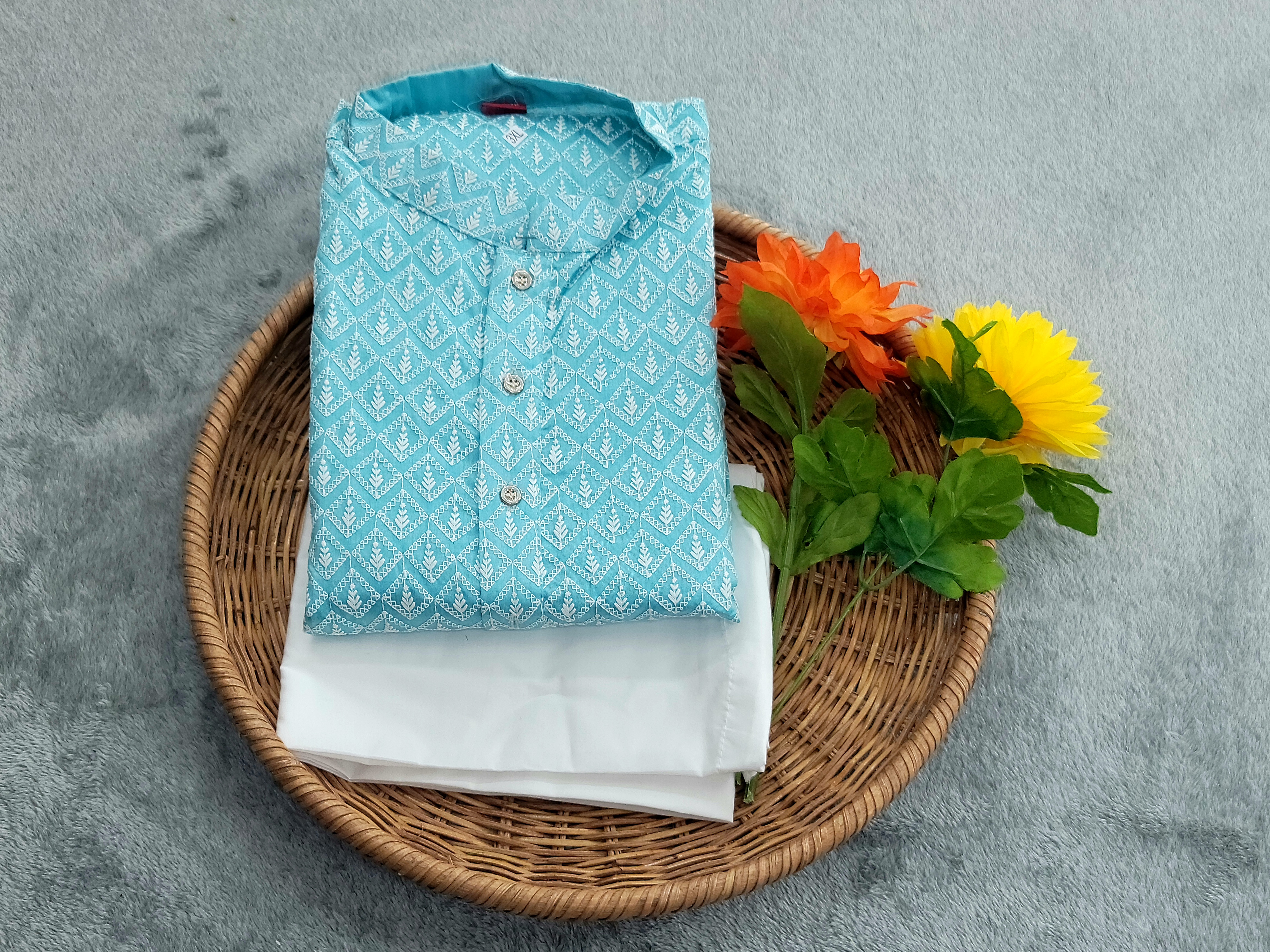  Lucknowi Kurta - Thai Silk - XXXL
