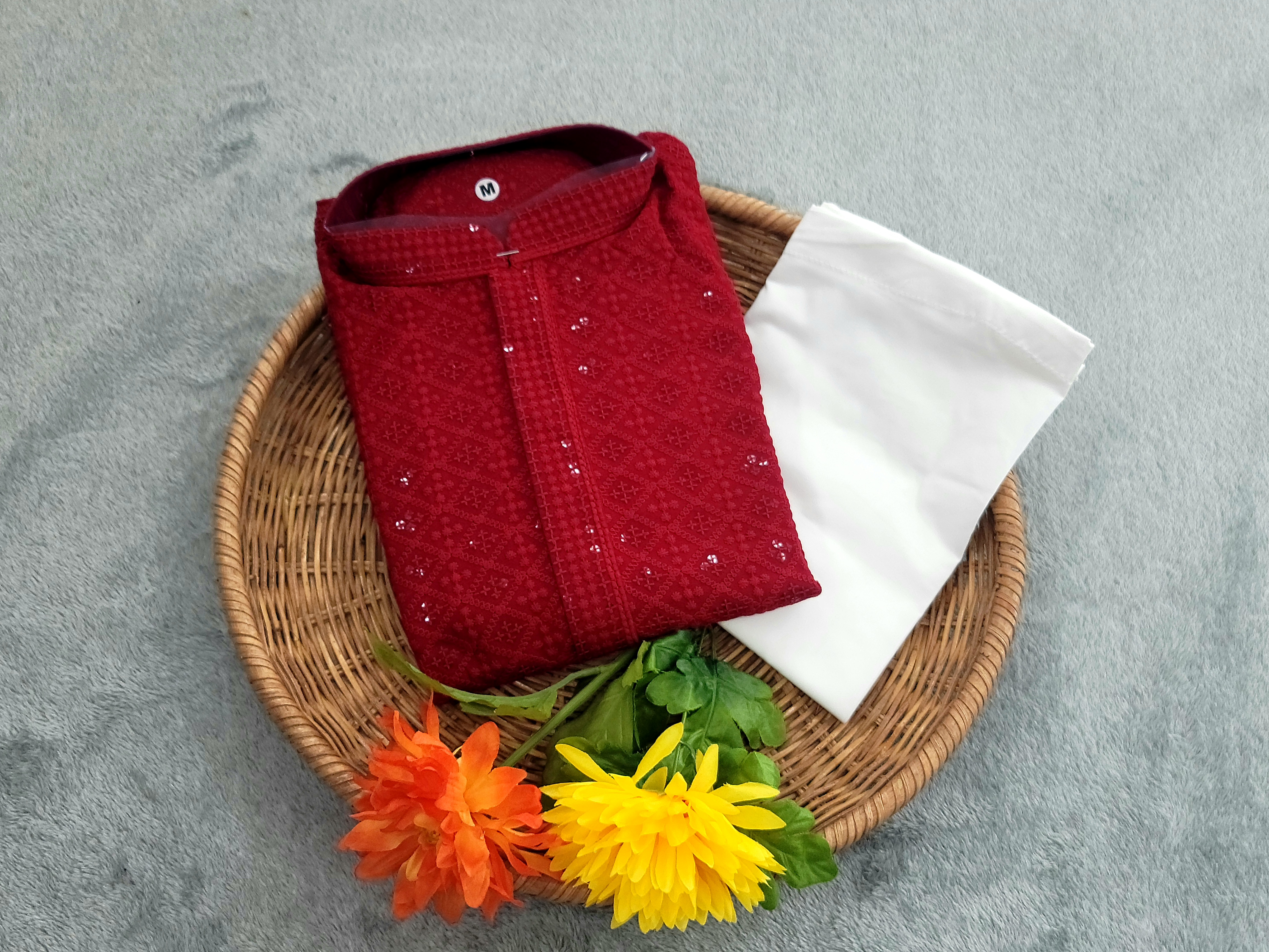 Chikan Kari Kurta - Rayon