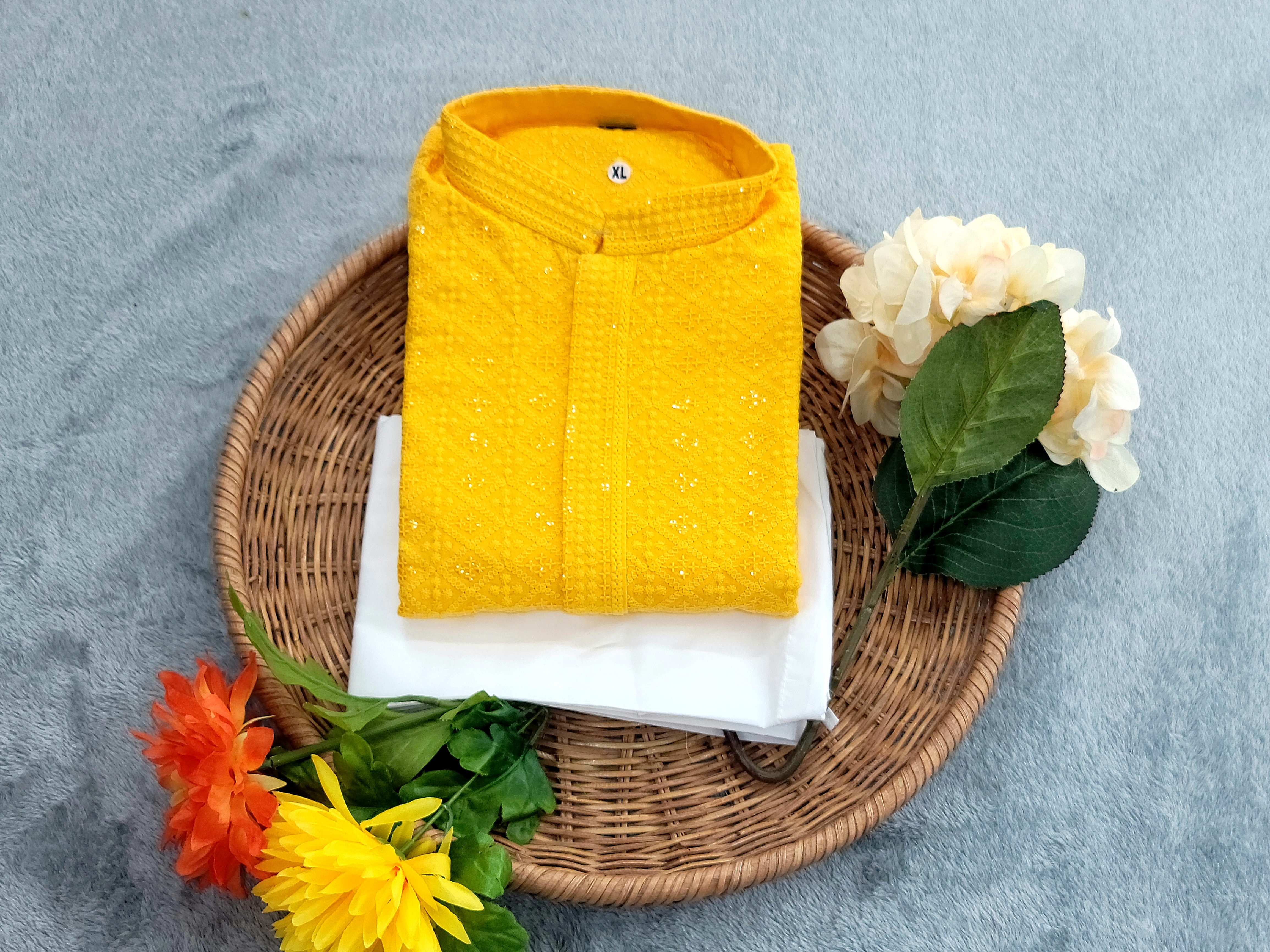 Chikan Kari Kurta - Rayon