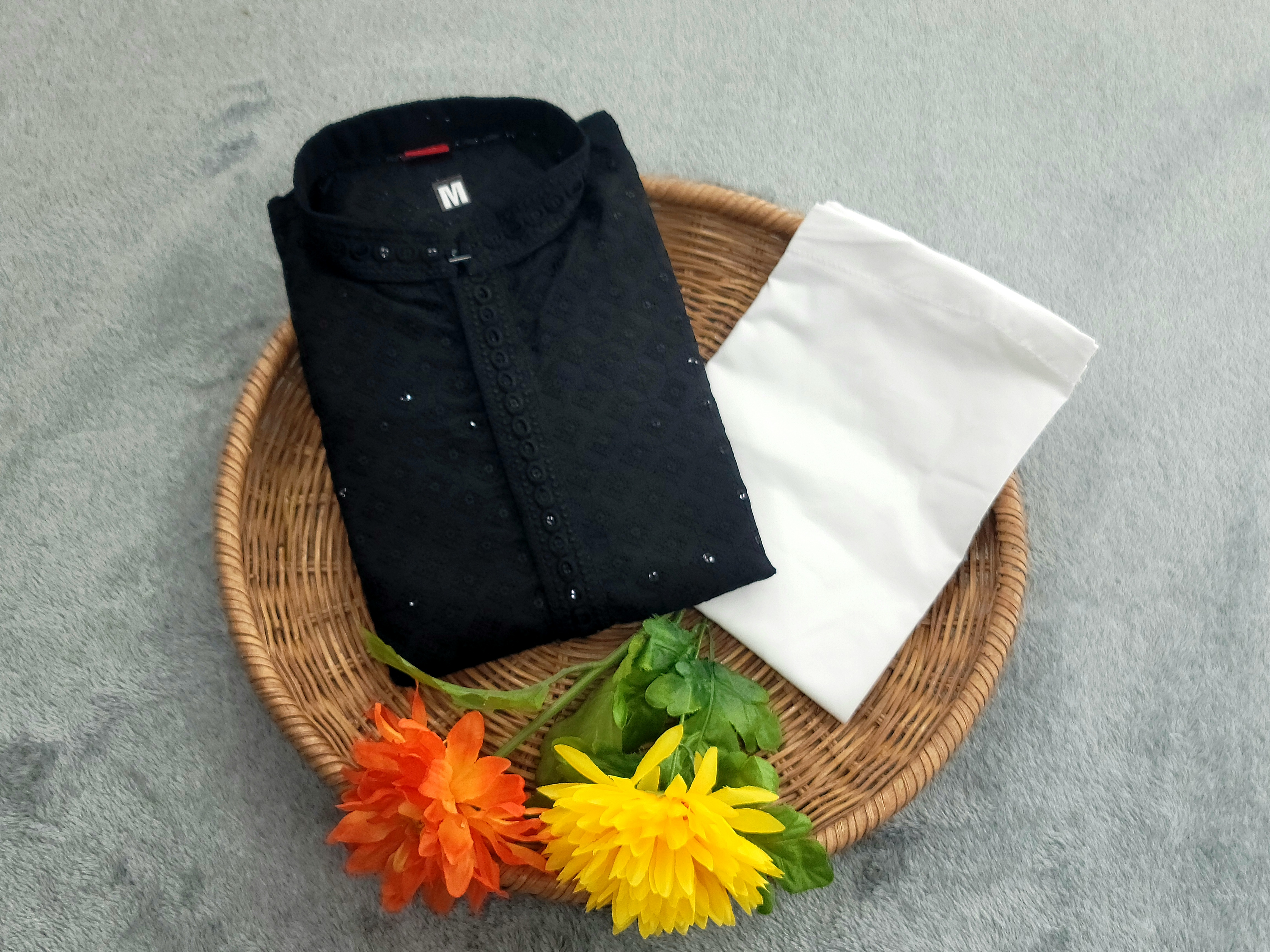 Chikan Kari Kurta - Rayon