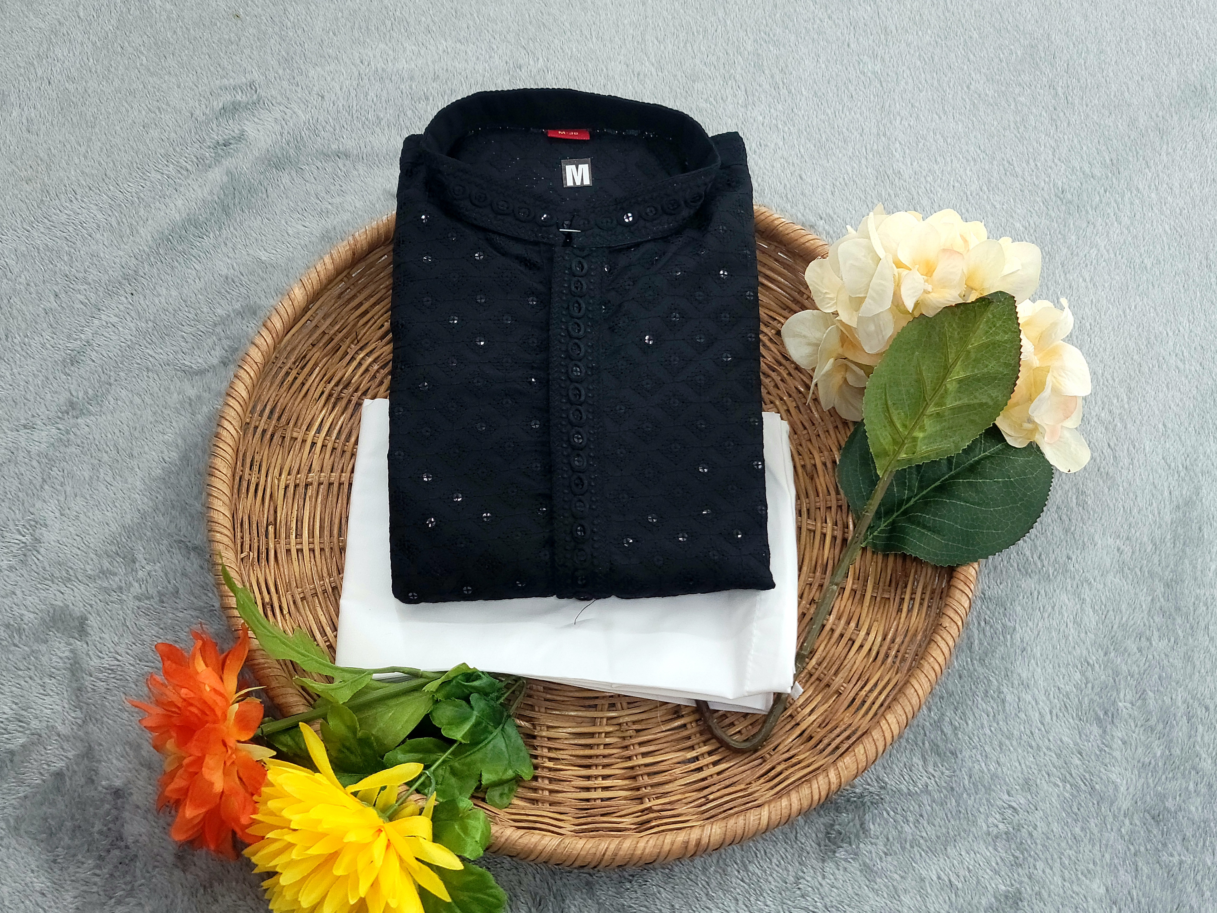 Chikan Kari Kurta - Rayon