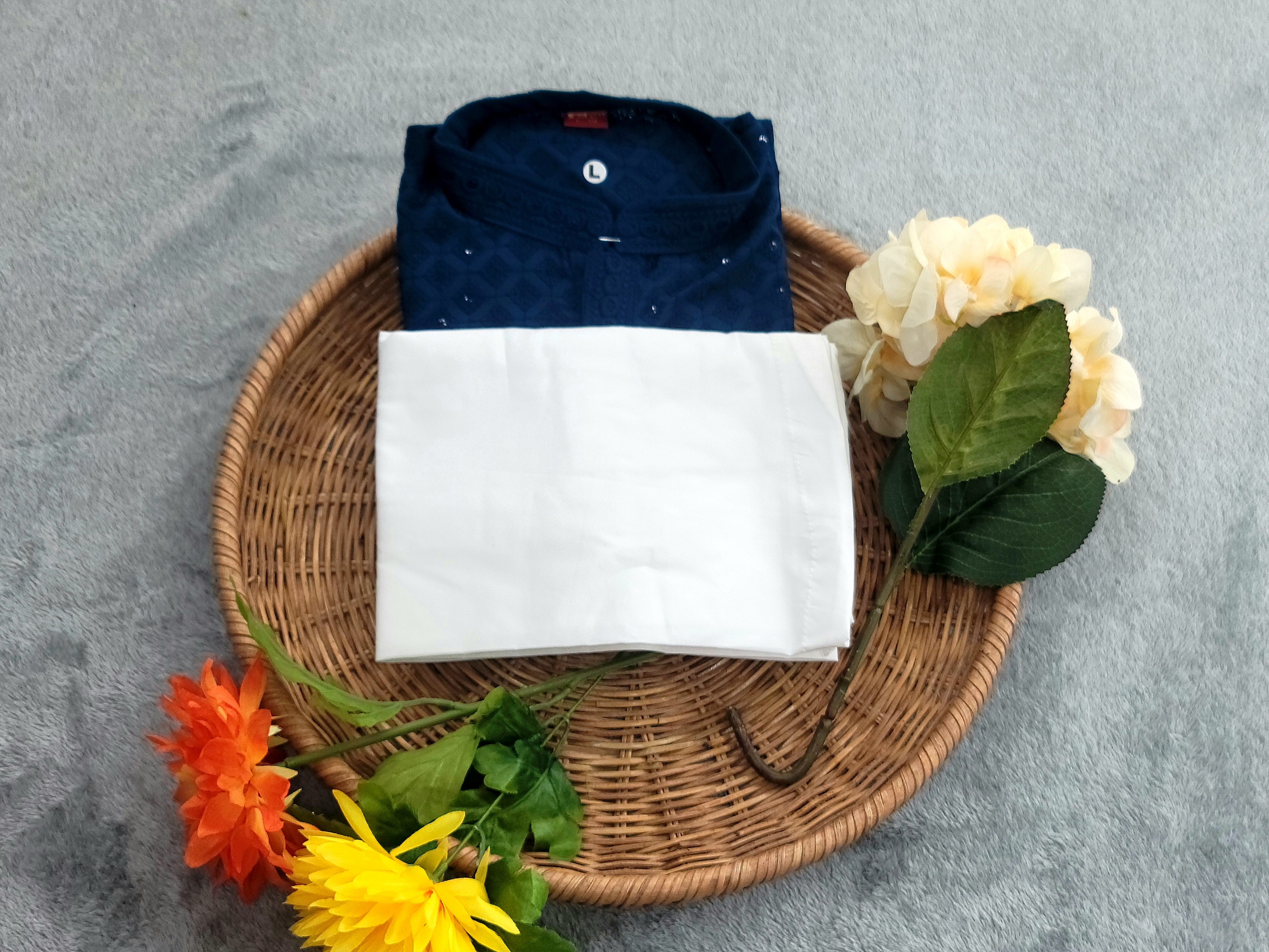 Chikan Kari Kurta - Rayon