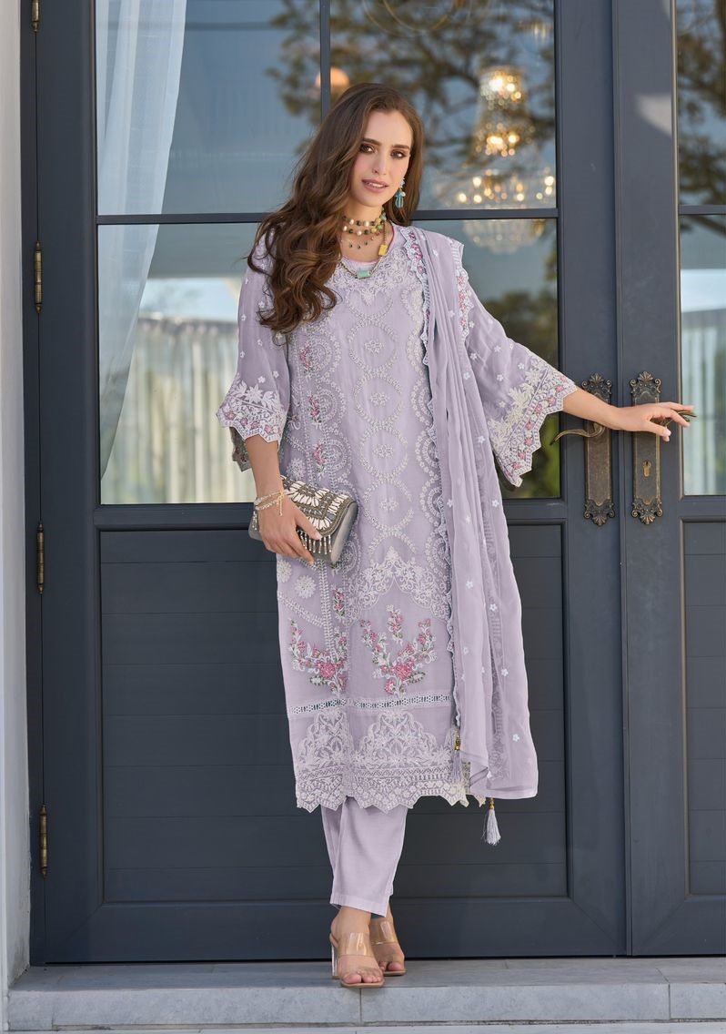 Fully Stitched Suits - Premium Soft Organza