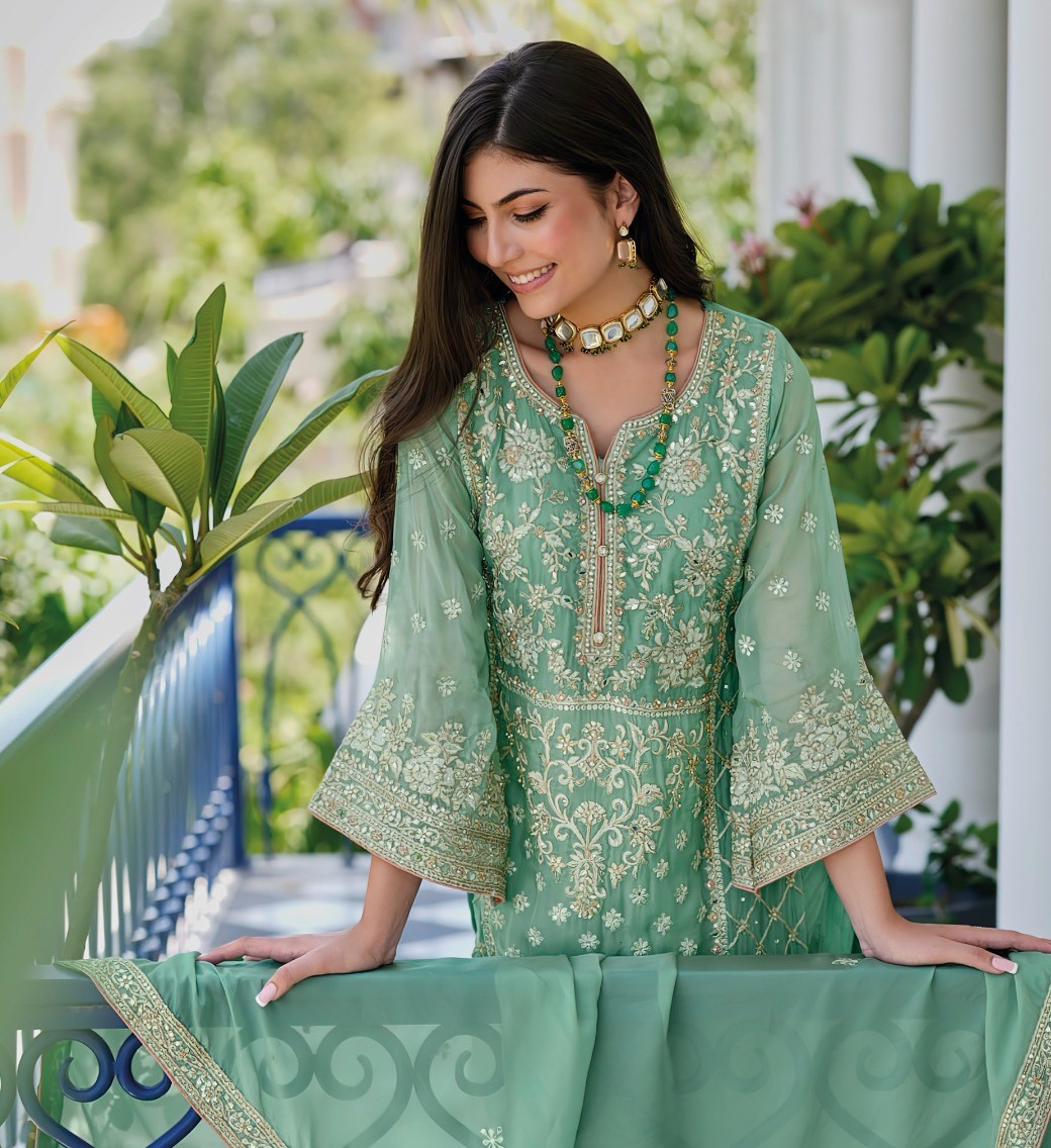 Fully Stitched Suits - Premium Soft Organza