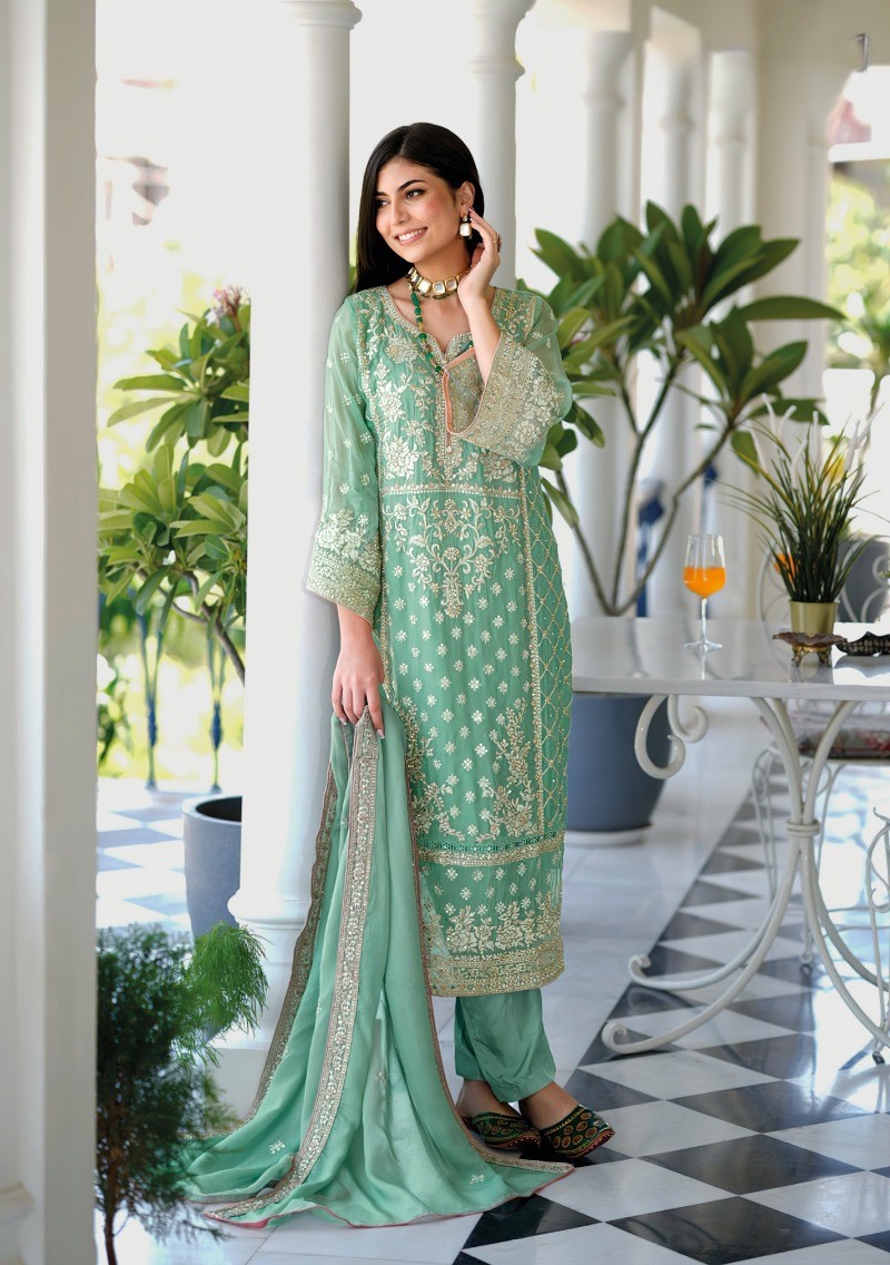 Fully Stitched Suits - Premium Soft Organza