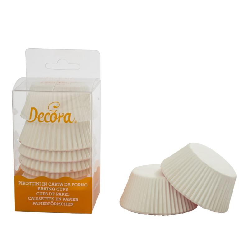 Keksiukų krepšeliai 55x45mm DECORA (60vnt) balta spalva