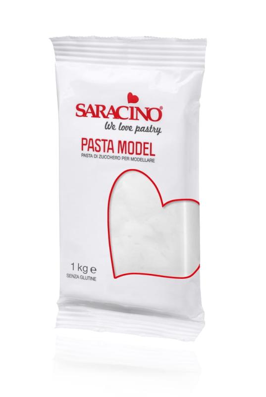 Modeliavimo masė Saracino 1kg balta spalva