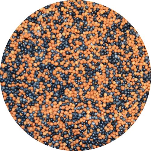  Pabarstukai aguonų tipo oranžiniai/juodi 50g 