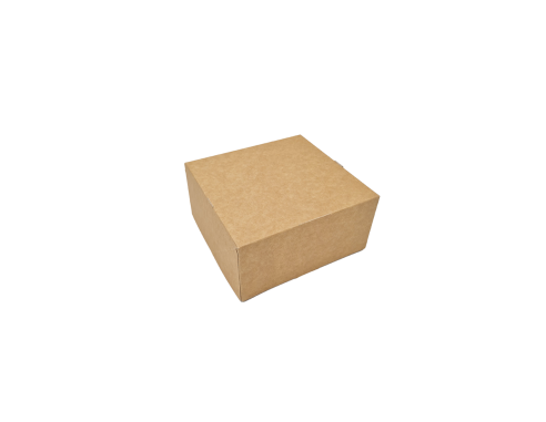 Dėžutė 16x16x8cm pyragui/desertui  ruda spalava (5vnt) 