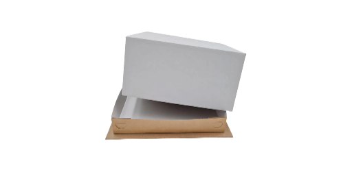 Balta dėžutė 19x19x24,5cm dviejų dalių (5vnt)