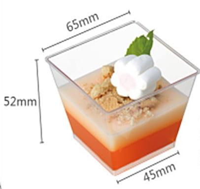 Indeliai desertui/užkandžiui trapecijos formos 70ml/25vnt
