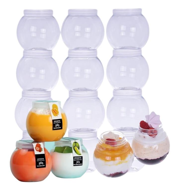 Indeliai desertui/džiovintiems žiedlapiams su dangteliu rutulio formos 160ml/12vnt