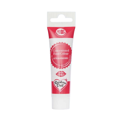 ProGel maistiniai dažai braškių spalva (STRAWBERRY) 25g