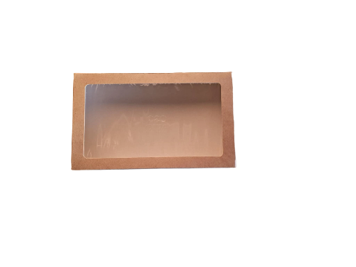 Ruda dėžutė su langeliu 20x12x4cm (5vnt)