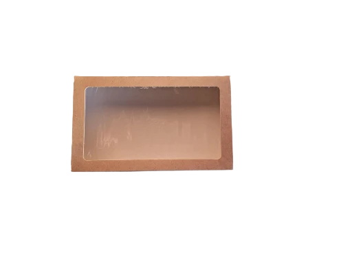 Ruda dėžutė su langeliu 15x26x4cm (5vnt)
