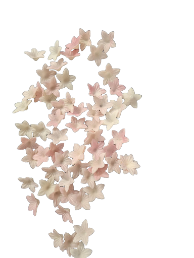 Gėlė vaflinė rožinė - ombre spalva mini 2cm