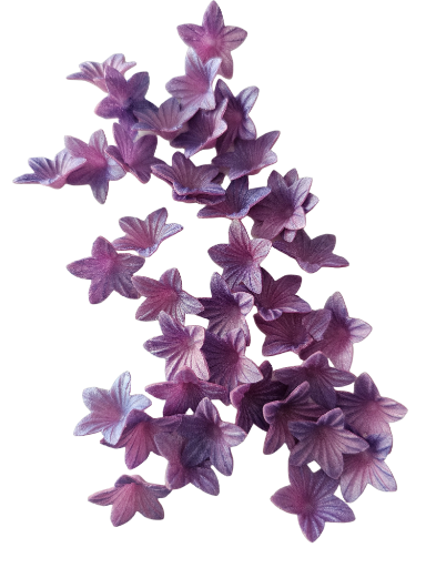 Gėlė vaflinė violetinė spalva mini 2cm 