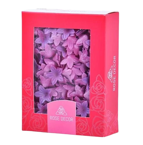 Gėlė vaflinė violetinė spalva mini 2cm 