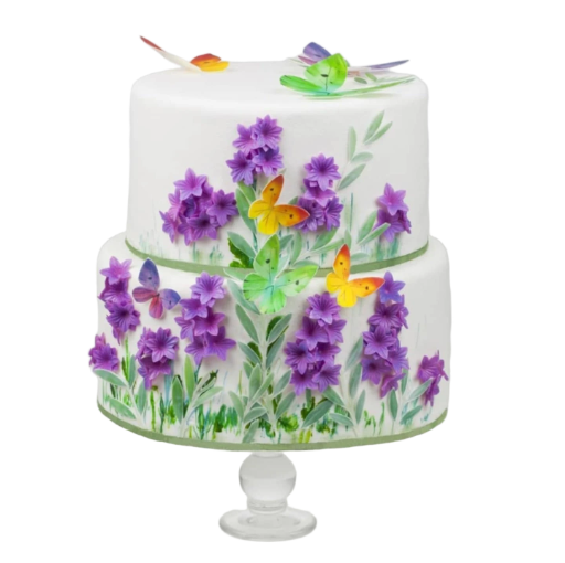 Gėlė vaflinė violetinė spalva mini 2cm 