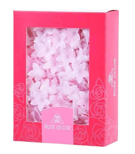 Gėlė vaflinė rožinė spalva mini 2cm