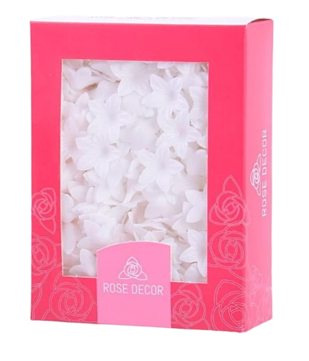 Gėlė vaflinė balta spalva mini 2cm 