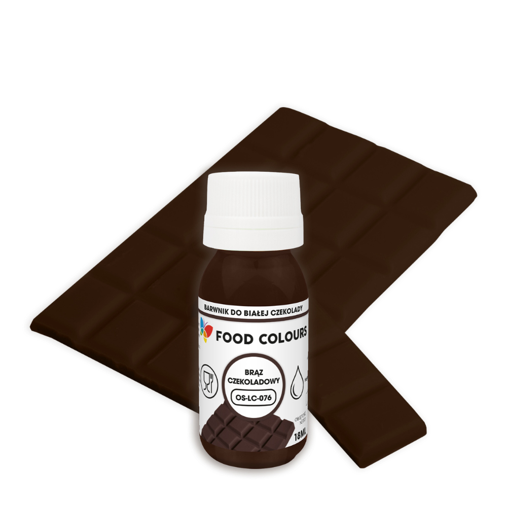 Šokolado spalvos maistiniai dažai tirpūs riebaluose 18ml 