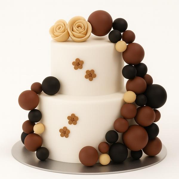 Dekoracija burbulai rudi